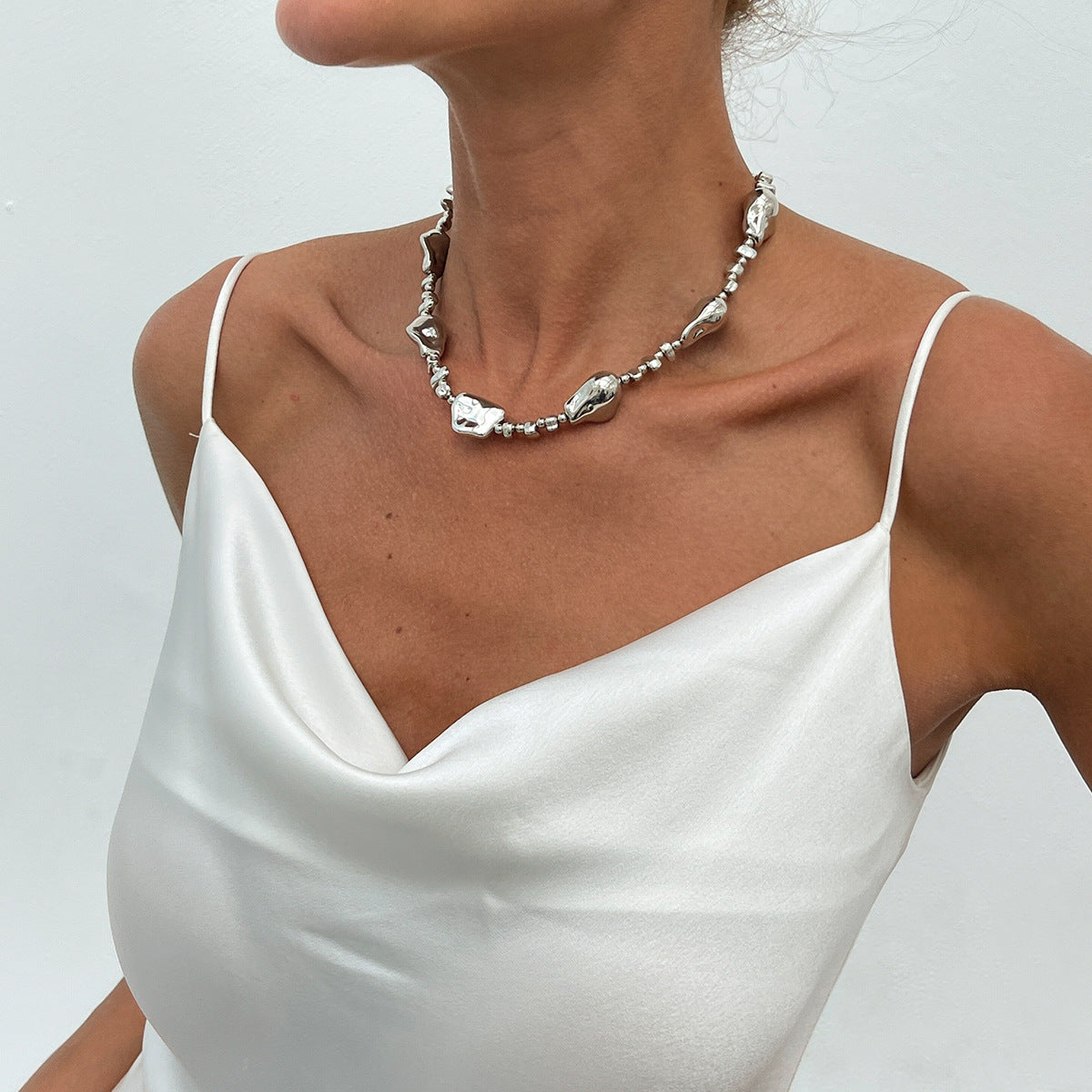 Irregular Imitation Pearl Tassel Star Pendant Necklace
