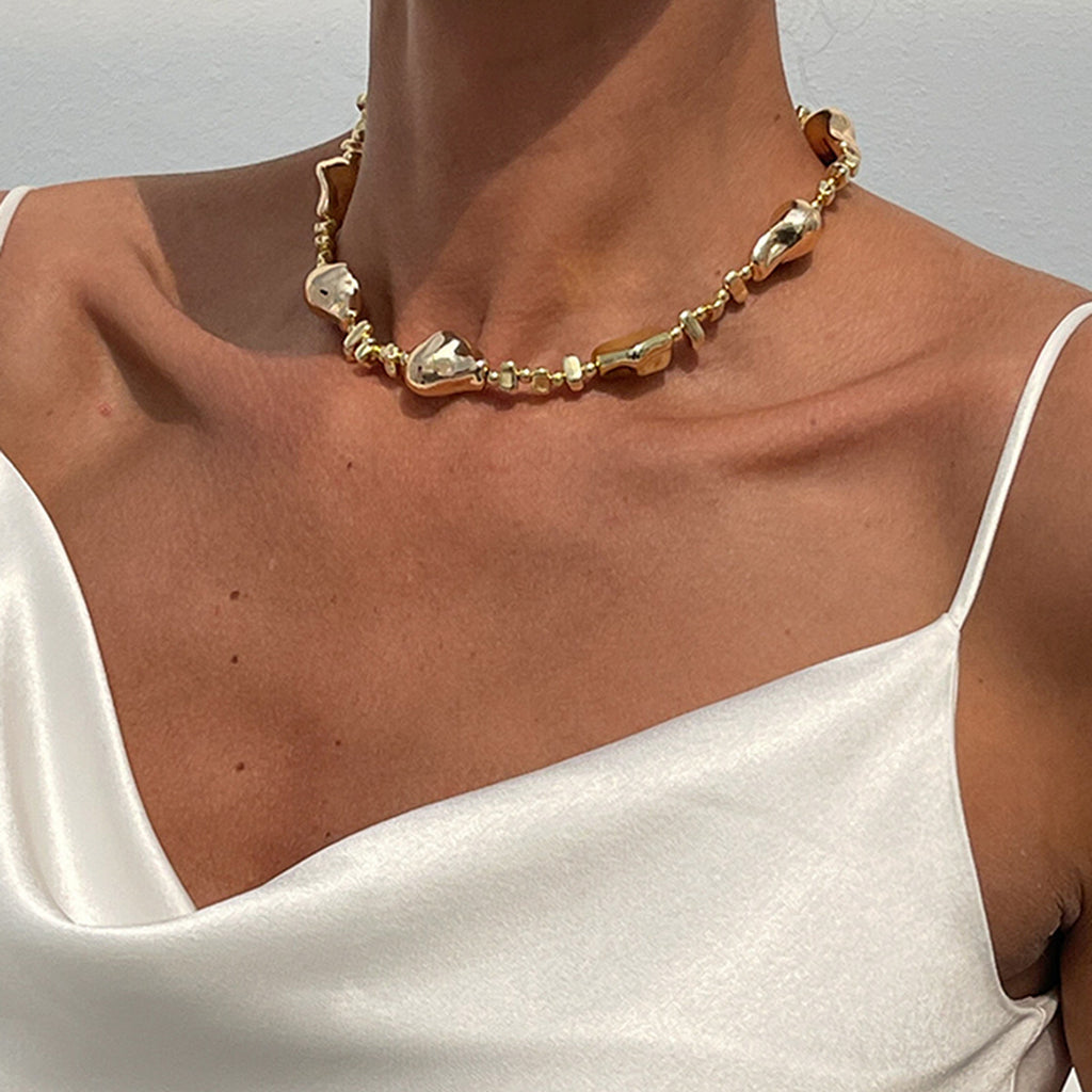 Irregular Imitation Pearl Tassel Star Pendant Necklace