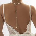 Imitation Pearl Tassel Back Necklace